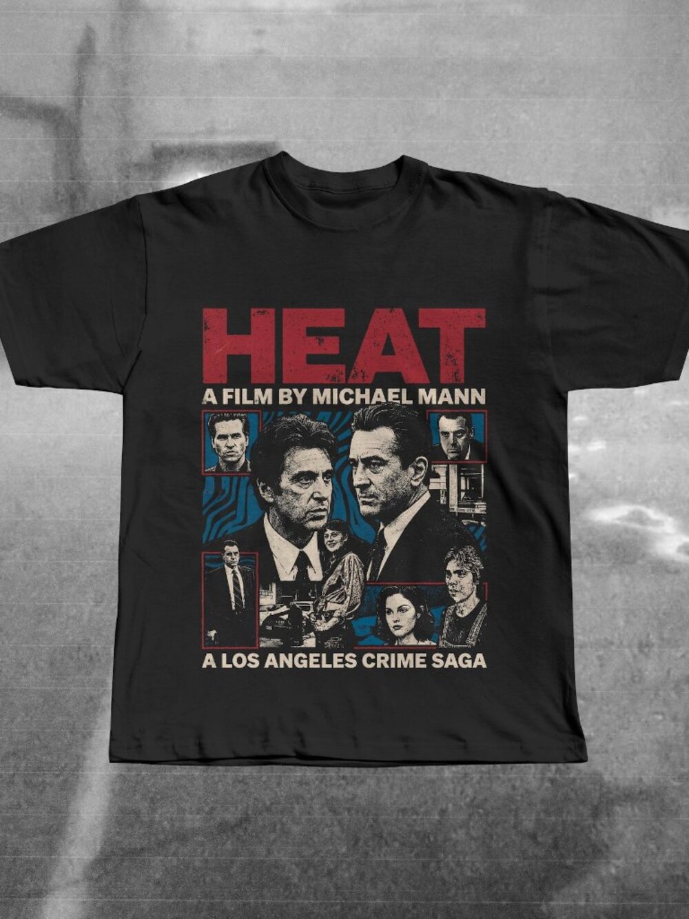 Heat 1995 Movie Graphic Tee, Cult 90s Heist Film T-Shirt